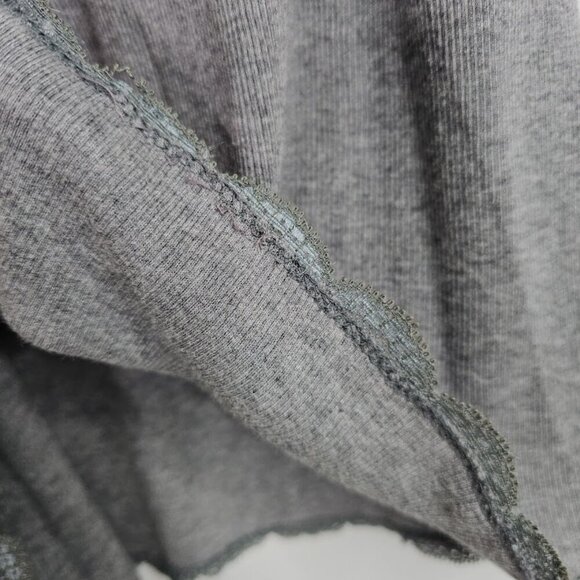 Vtg CONVERSE ONE STAR Y2K Cami Tank Top GRAY w LACE size XL ASO Elena Gilbert - Picture 9 of 10